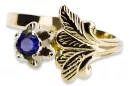 Bijoux vintage Anneau Saphir Or jaune 14 carats vrc169y