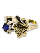 Bijoux vintage Anneau Saphir Or jaune 14 carats vrc169y
