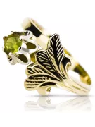14 Karat Gelbgold Gelber Peridot Ring Vintage Stil vrc169y