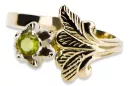 14k žlté zlato Žltý peridot  Vintage Jewlery vrc169y