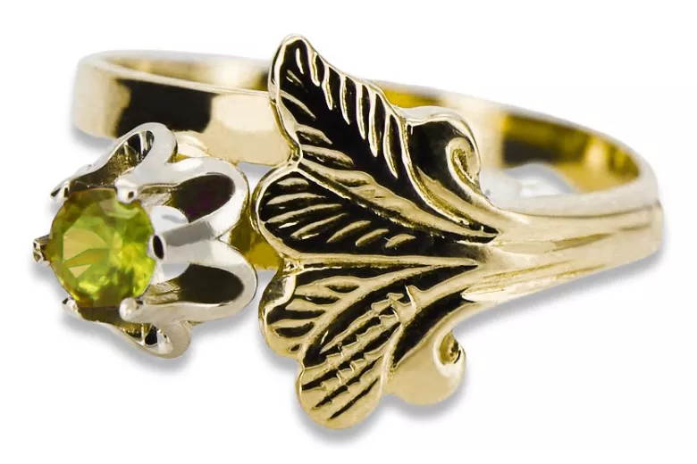 Vintage Jewlery Žlutý peridot 14k žluté zlato vrc169y