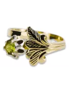 Aur galben 14K Peridot galben Inel Stil Vintage vrc169y