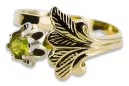 Ring Vintage craft Yellow Peridot 14K Yellow gold vrc169y