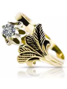 14K Yellow gold Zircon Ring Vintage Jewlery vrc169y