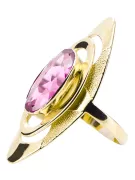 14 Karat Gelbgold Amethyst Ring Vintage Schmuck vrc189y