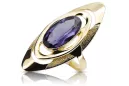 Ring Vintage Stil Alexandrit 14 Karat Gelbgold vrc189y