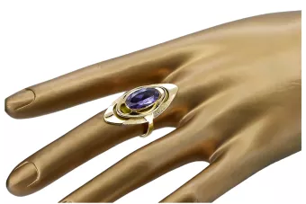 Joyería vintage Anillo Alejandrita Oro amarillo de 14 quilates vrc189y
