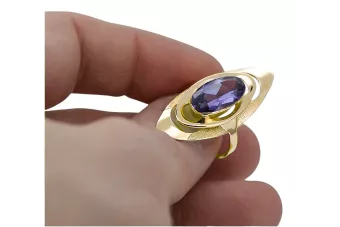 Joyería vintage Anillo Alejandrita Oro amarillo de 14 quilates vrc189y