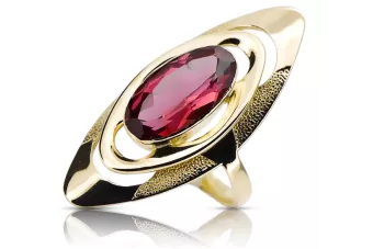 Ruby 14K Yellow gold Ring Vintage craft vrc189y