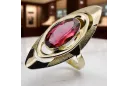 Ruby 14K Yellow gold Ring Vintage craft vrc189y