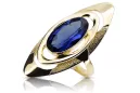 Saphir Or jaune 14 carats Anneau Bijoux vintage vrc189y