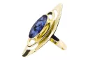 Saphir 14 Karat Gelbgold Ring Vintage vrc189y