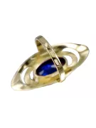 Saphir Or jaune 14 carats Anneau Bijoux vintage vrc189y