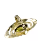 Anillo Peridoto amarillo Oro amarillo de 14 quilates Estilo vintage vrc189y