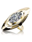 Ring Vintage craft Zircon 14K Yellow gold vrc189y