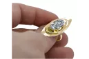 Oro amarillo de 14 quilates Circón Anillo Vintage vrc189y