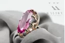 Améthyste Or rose 14 carats vintage d'origine Anneau Vintage vrc253r