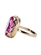 Vintage Anillo Amatista Oro rosa antiguo original de 14k vrc253r