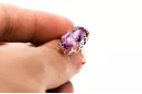 Vintage Anillo Amatista Oro rosa antiguo original de 14k vrc253r