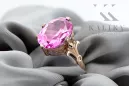 Оригинално ретро 14k розово злато Аметист Пръстен Винтидж крафт vrc369r