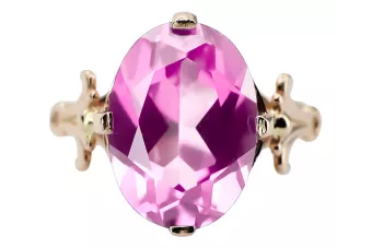Ring Vintage Stil Amethyst Originales Vintage-Roségold aus 14 Karat vrc369r
