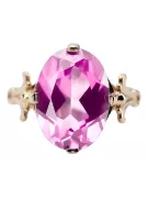 Anneau Améthyste Or rose 14 carats vintage d'origine Bijoux vintage vrc369r