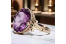 Ring Vintage Stil Amethyst Originales Vintage-Roségold aus 14 Karat vrc369r