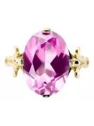 Ring Vintage style Amethyst 14K Yellow gold vrc369y