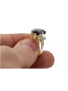 14K Yellow gold Alexandrite Ring Vintage vrc369y