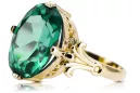 Ring Smaragd 14 Karat Gelbgold Vintage vrc369y