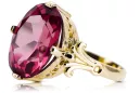 Rubín 14k žlté zlato Vintage Jewlery vrc369y