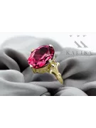 Ring Vintage Handwerk Rubinrot 14 Karat Gelbgold vrc369y