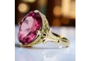 Vintage craft Ring Ruby 14K Yellow gold vrc369y