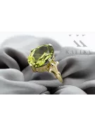 Ring Vintage craft Yellow Peridot 14K Yellow gold vrc369y