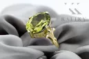 Aur galben 14K Peridot galben Inel Vintage Craft  vrc369y