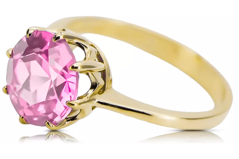 Amethyst 14 Karat Gelbgold Ring Vintage Stil vrc157y