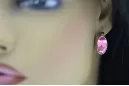 Žlutá 14K 585 Zlato Amethyst náušnice Vec001y ruský sovětský vintage styl