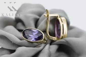 Cercei Alexandrit Aur galben 14K Vintage vec001y