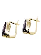 Des boucles d'oreilles Vintage Alexandrite Or jaune 14 carats vec001y