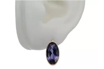 Cercei Alexandrit Aur galben 14K Vintage vec001y