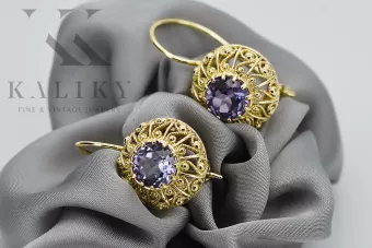 Alexandrit 14k žlté zlato Vintage craft vec002y