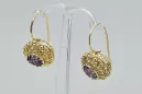 Alexandrit 14 Karat Gelbgold Ohrringe Vintage Schmuck vec002y
