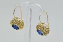Safir Aur galben 14K Cercei Vintage vec002y