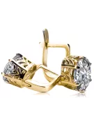 Zirkon 14 Karat Gelbgold Ohrringe Vintage Schmuck vec003y