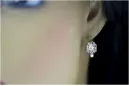 Сережки Циркон 14K Жовте золото Вінтаж прикраси vec003y