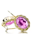 Ohrringe Amethyst 14 Karat Gelbgold Vintage vec007y