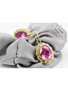 Ohrringe Amethyst 14 Karat Gelbgold Vintage vec007y