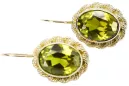 Kolczyki Styl Vintage Żółty Perydot 14k żółte złoto vec007y