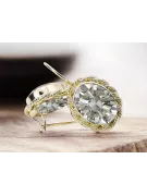 Pendientes Joyería vintage Circón Oro amarillo de 14 quilates vec007y