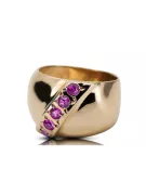 Ring Vintage Handwerk Amethyst 14 Karat Gelbgold vrc036y